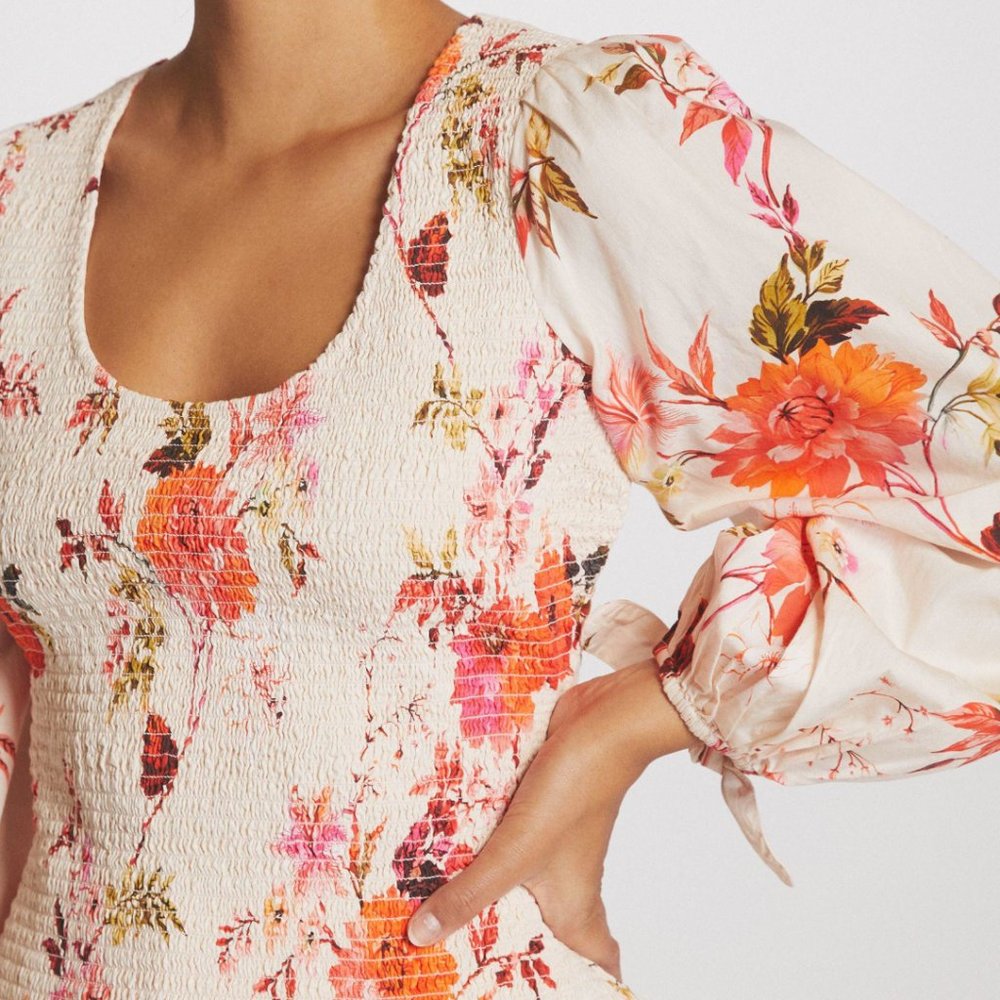 Anthropologie Smocked Blouse